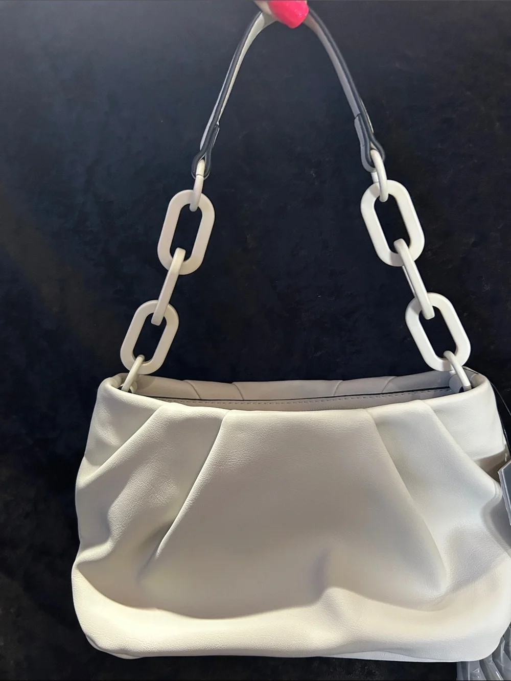 Simply Vera Vera Wang - Ivory Shoulder Bag/ Crossbody with Silver Accent